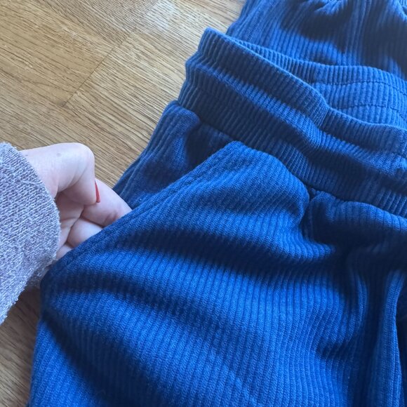 PrettyGarden Blue Ribbed Jogger Pants Size Medium - Picture 6 of 12